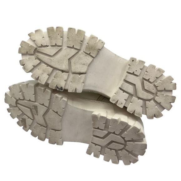 Moussy Open Toe Chunky Boots White Lace Up Ankle US 7 Combat Style - Picture 13 of 16